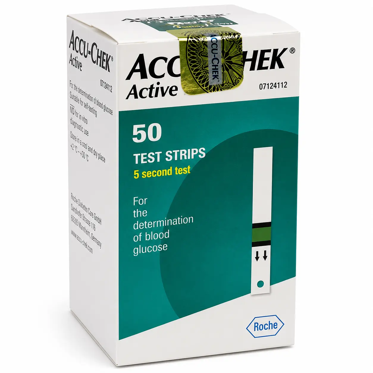 Accu-Chek Active Blood Glucose Test Strips (50 Strips)